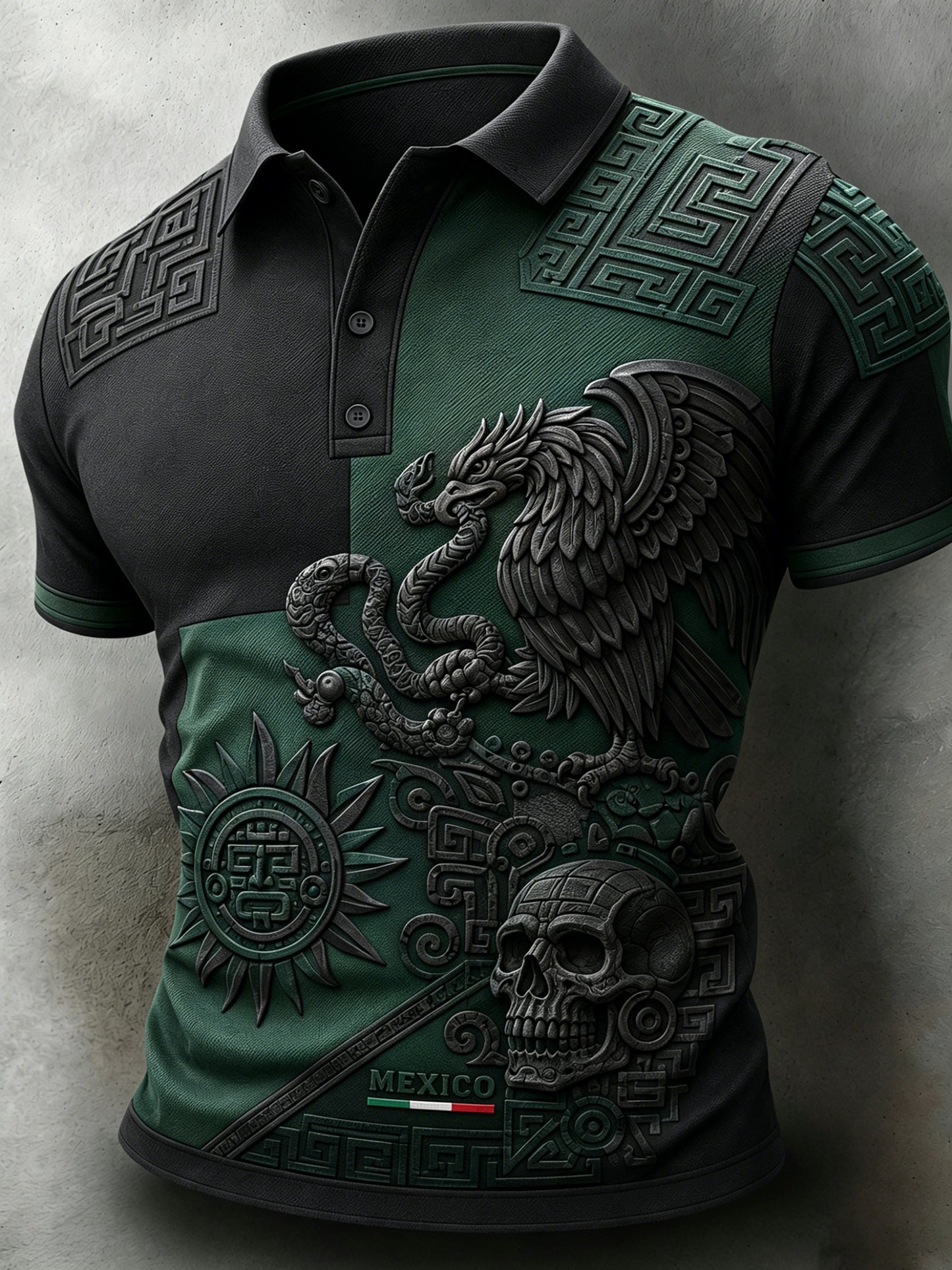 Hombres Mexican Football Match Art Print Polo