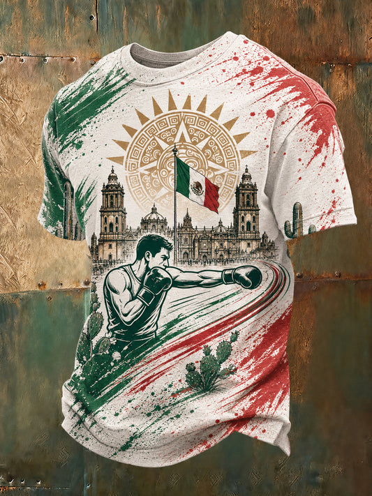 Camiseta con estampado artístico mexicano de temática «Amor a la vida»