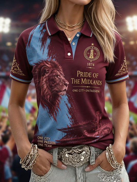 Mujer Regalo Para los aficionados al fútbol Estampado Casual Polo
