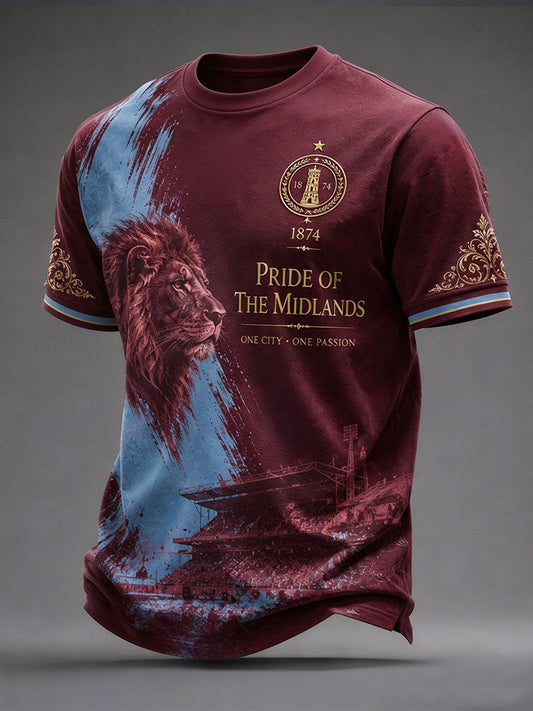 Camiseta casual estampada para hombres, ideal como regalo para aficionados al fútbol