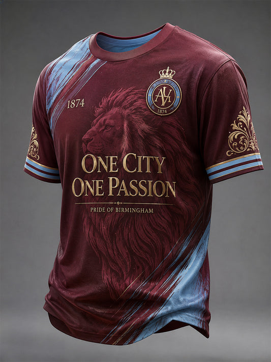 Camiseta casual estampada para hombres, ideal como regalo para aficionados al fútbol