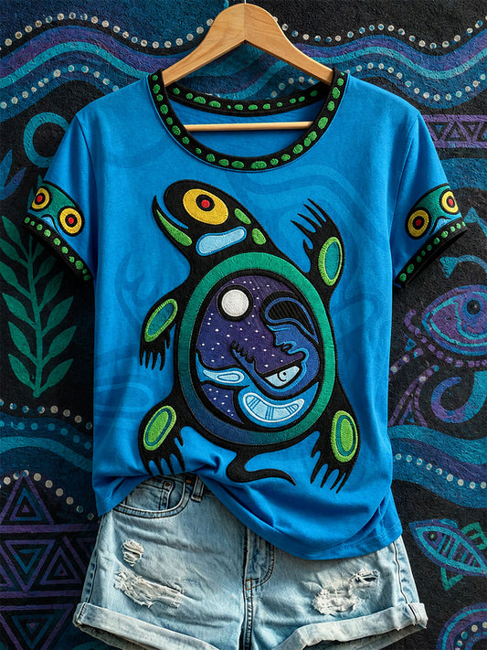 Camisetas Native Sea Turtle Art de mujer
