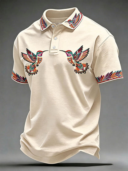 Tops de Hombre Indigenous Hummingbird Art