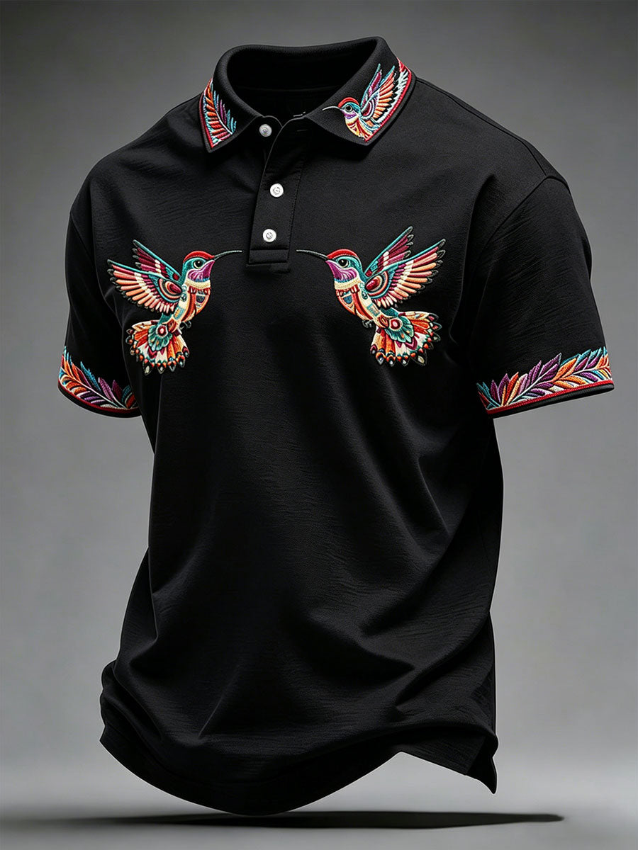 Tops de Hombre Indigenous Hummingbird Art
