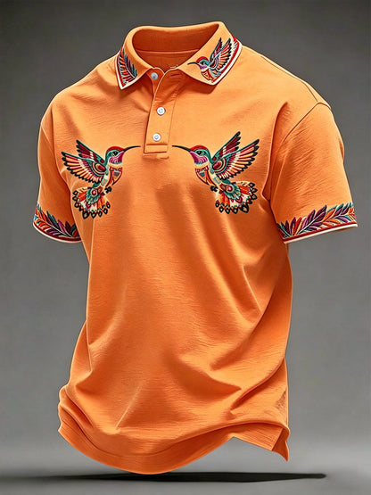 Tops de Hombre Indigenous Hummingbird Art