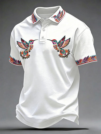 Tops de Hombre Indigenous Hummingbird Art