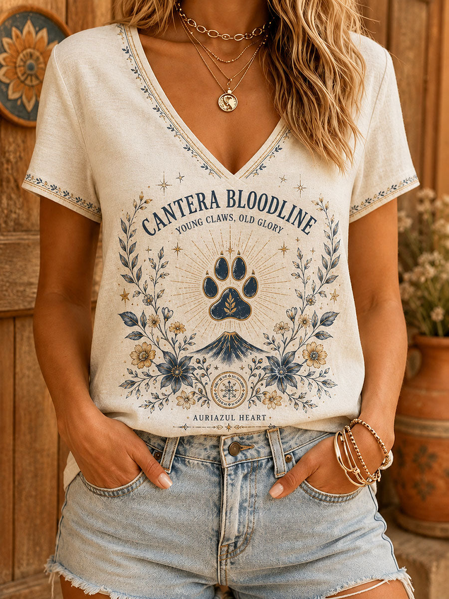 Tops de lino estampados de mujer México Football Lover