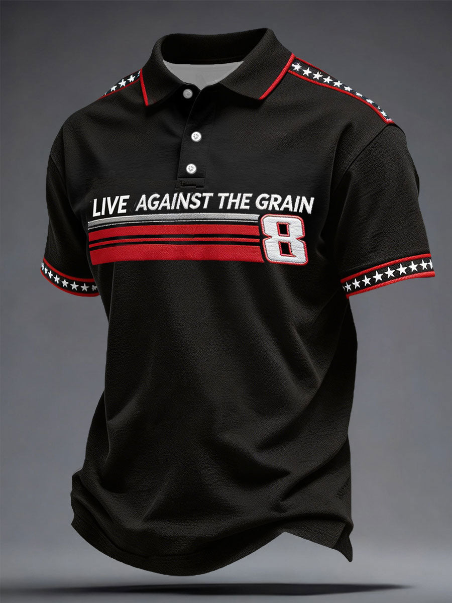 Camisetas casuales estampadas para hombre Rip Legend Drive Against The Grain