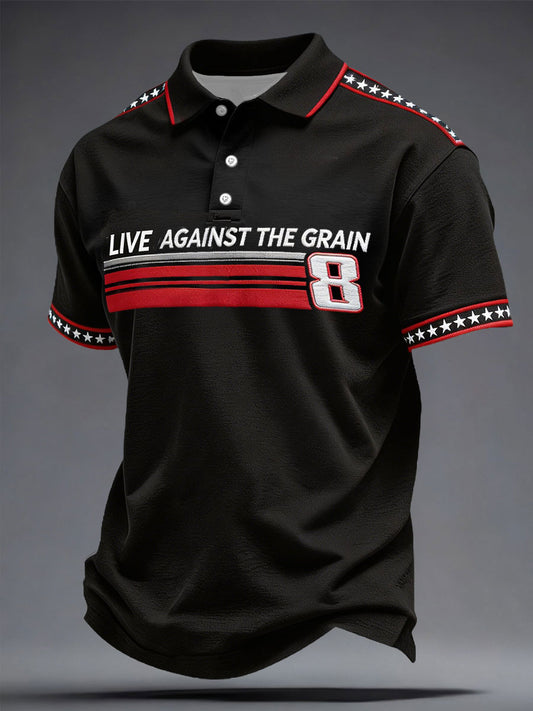 Camisetas casuales estampadas para hombre Rip Legend Drive Against The Grain
