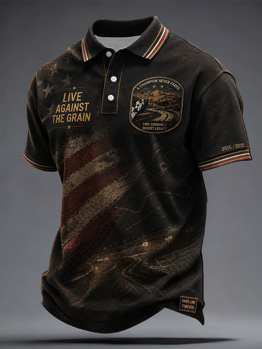 Camisetas casuales estampadas para hombre Rip Legend Drive Against The Grain