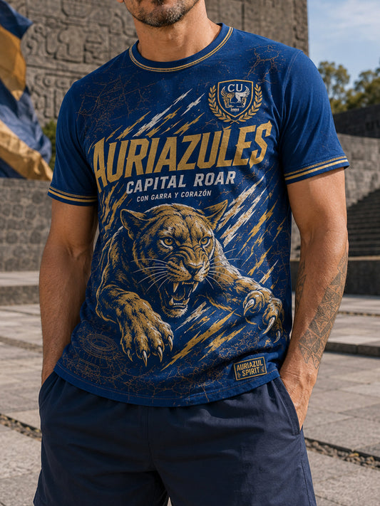 Camiseta estampada para hombre Vamos Auriazules Mexico Football Lover