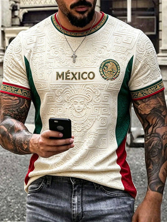 México orgulloso arte impreso camiseta de los hombres