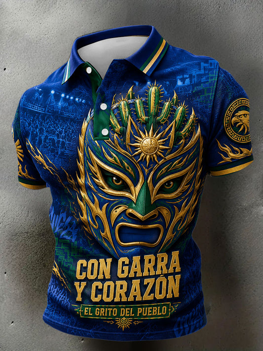 Camisetas casuales con estampado artístico de orgullo mexicano para hombre