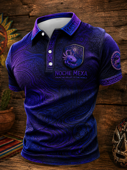 Camisetas casuales con estampado artístico de orgullo mexicano para hombre