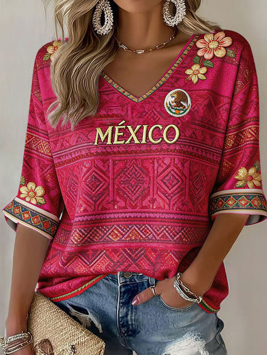 Tops estampados de mujer Mexico Football Lover