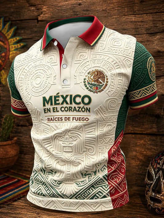 Camisetas casuales estampadas para amantes del fútbol mexicano, para hombre
