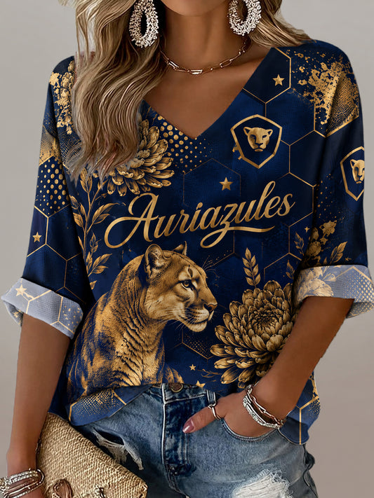 Top con estampado artístico del Club Femenil Universidad Nacional (Pumas)