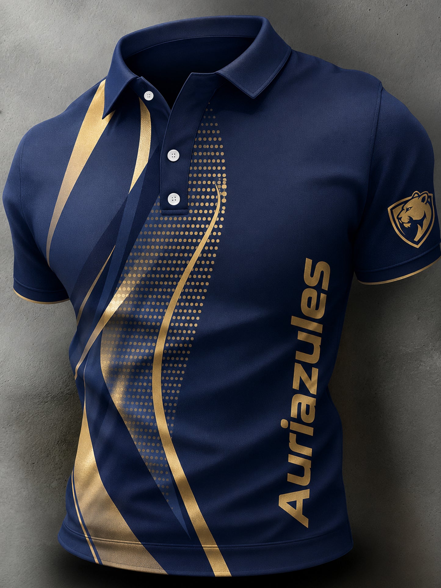 Conjunto de polo con estampado de arte aficionado del Club Universidad Nacional (Pumas) para hombre