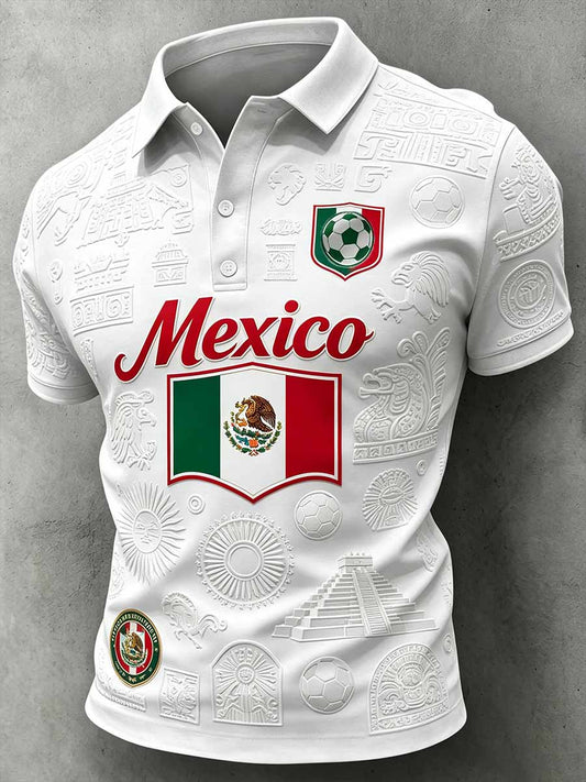 Polo estampado de la Liga Mexicana de Fútbol para hombre