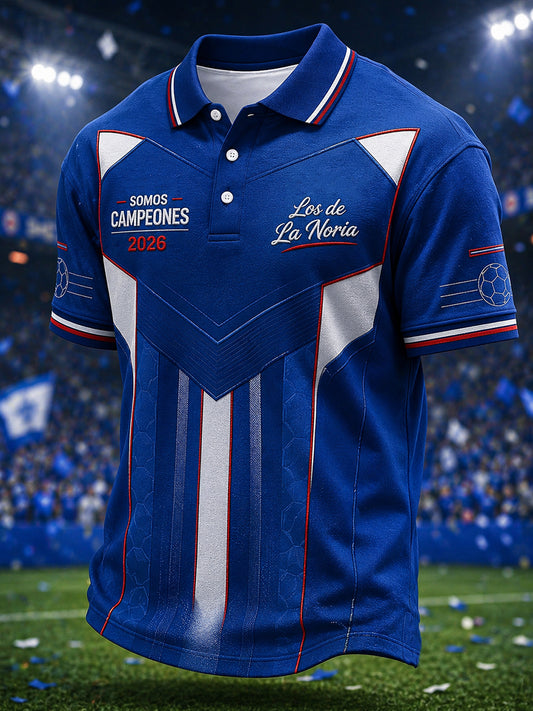 Camisa casual estampada Campeones 2026 para hombre