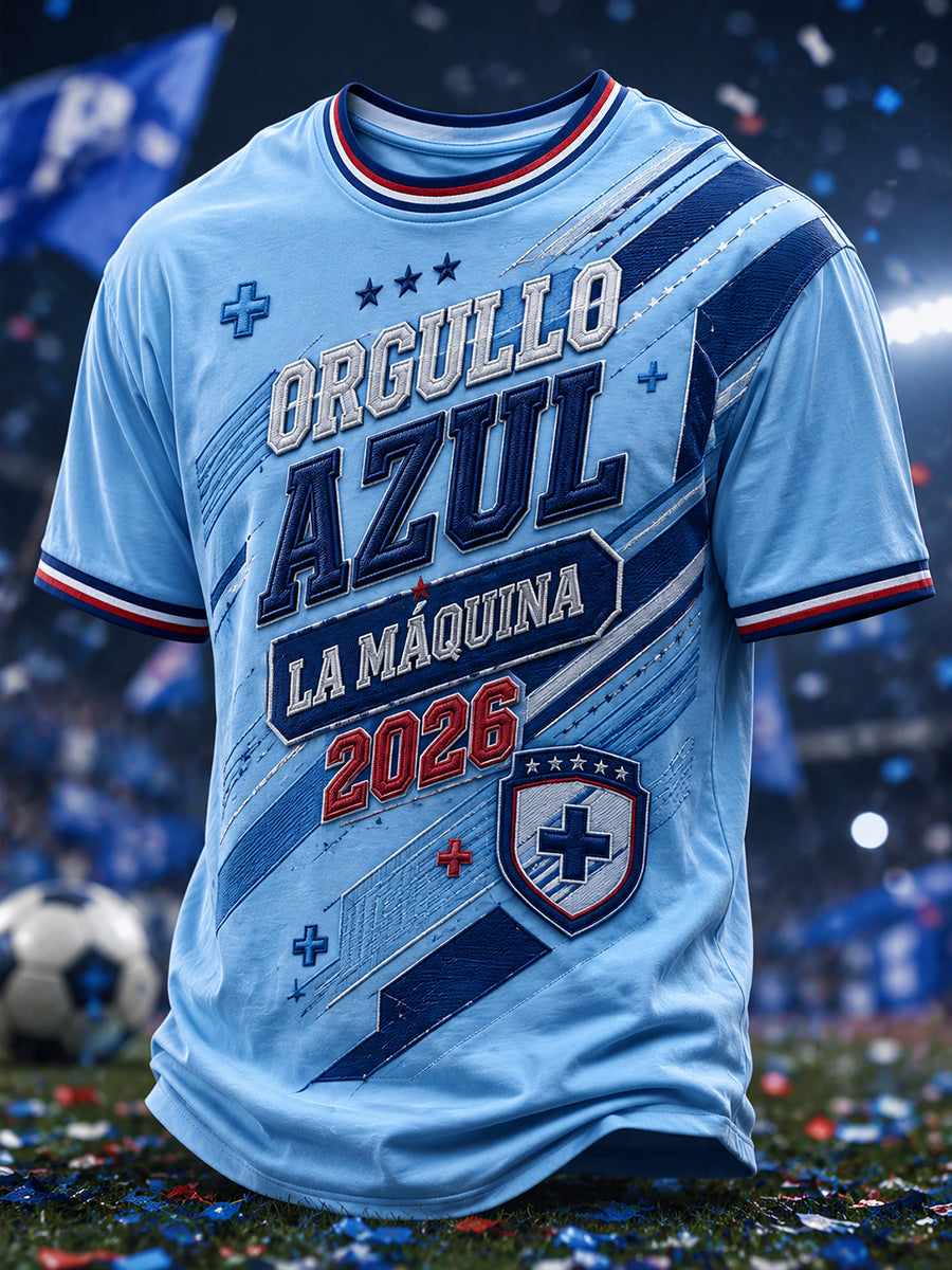 Camiseta casual estampada Campeones 2026 para hombre