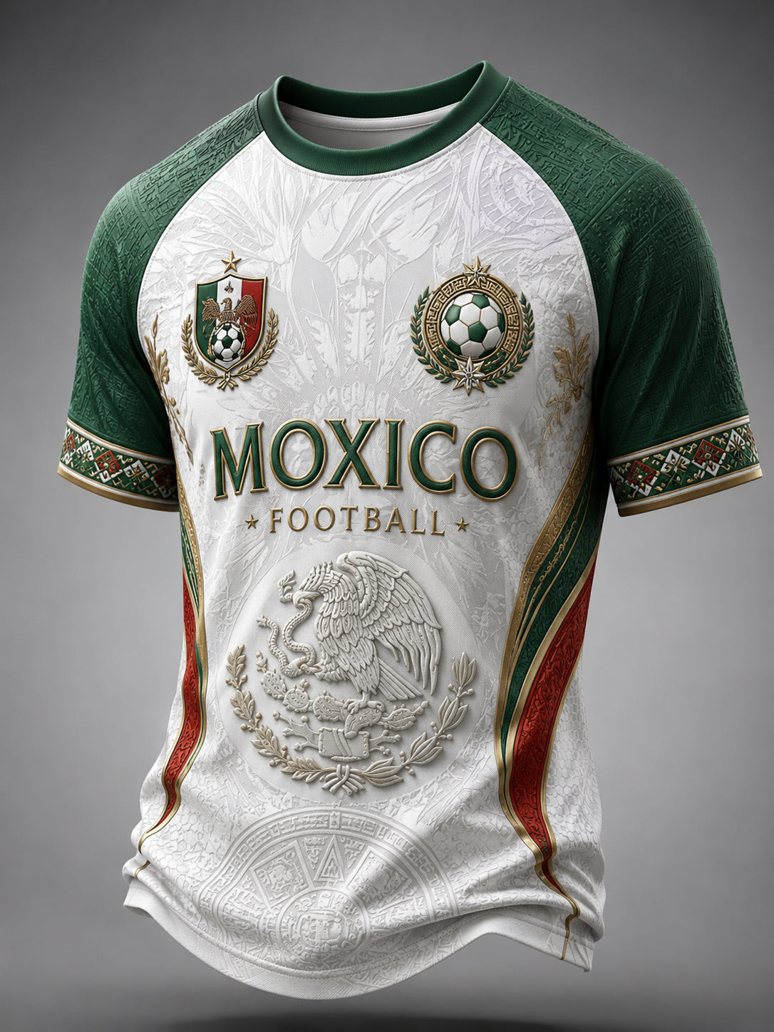 Camiseta de manga corta casual con temática de fútbol para hombre