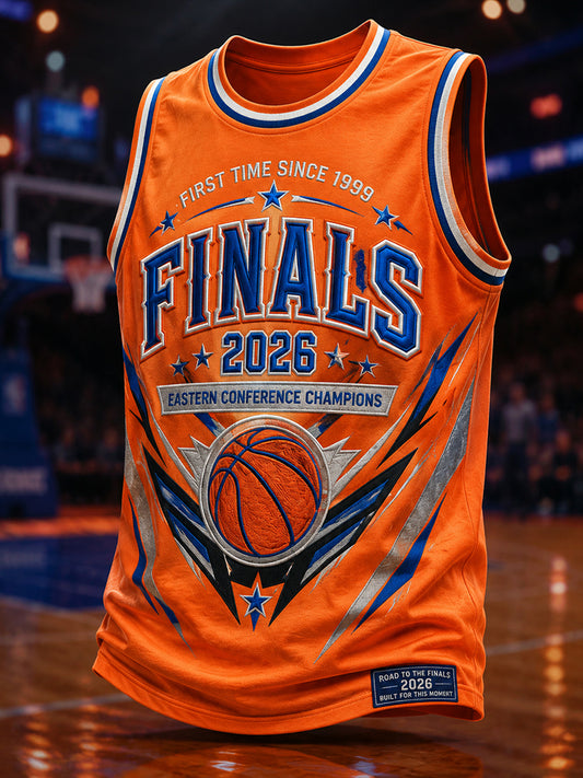 Chaleco estampado con diseño para aficionados al baloncesto, estilo clásico para hombre