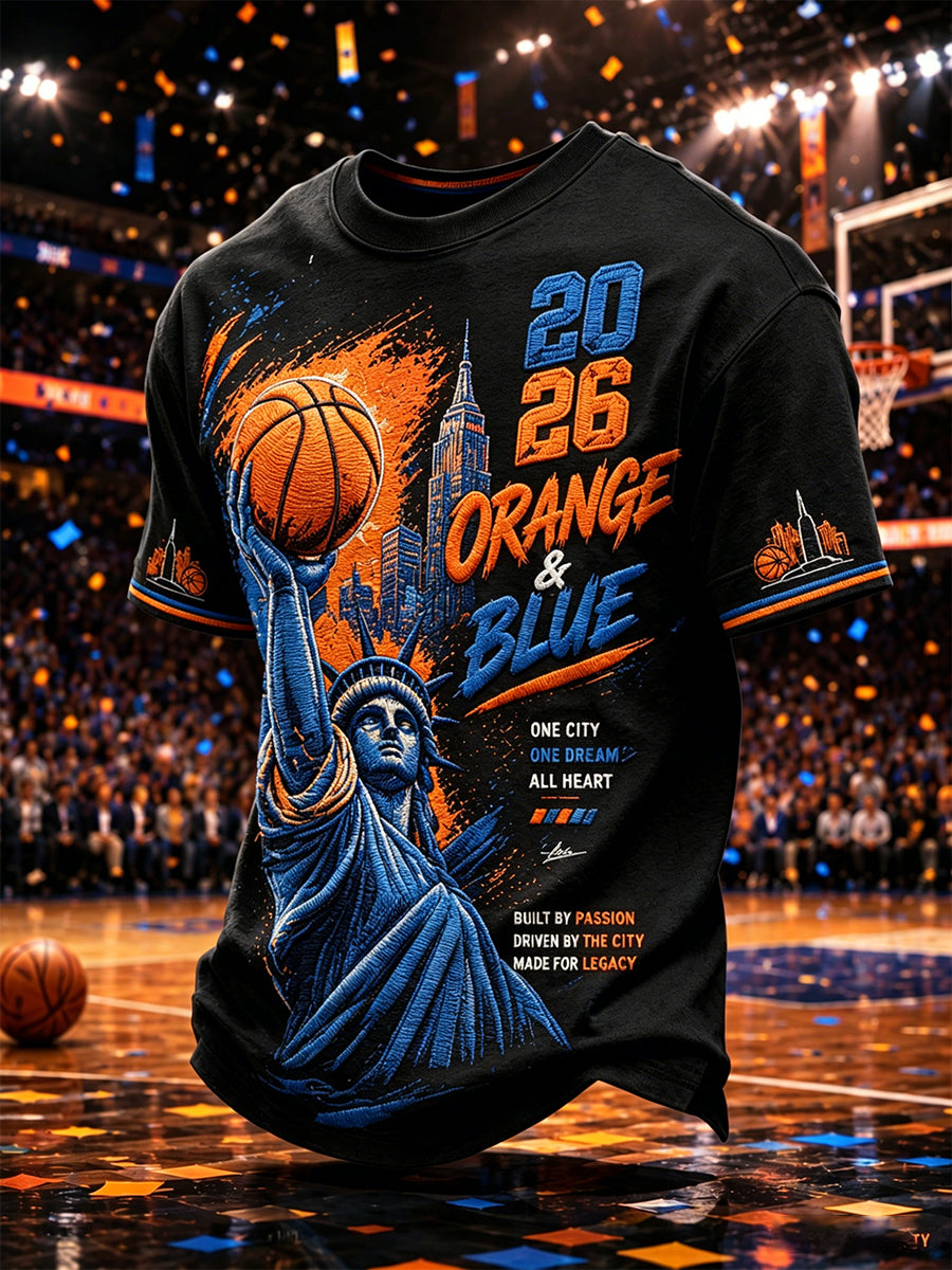 Camiseta de manga corta gráfica de fan de baloncesto clásico para hombre