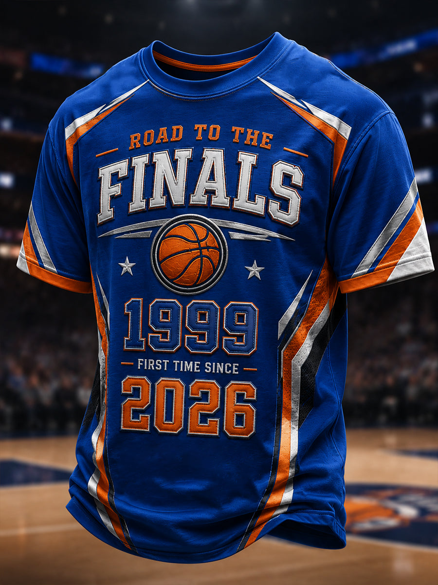 Camiseta clásica con estampado para aficionados al baloncesto masculina