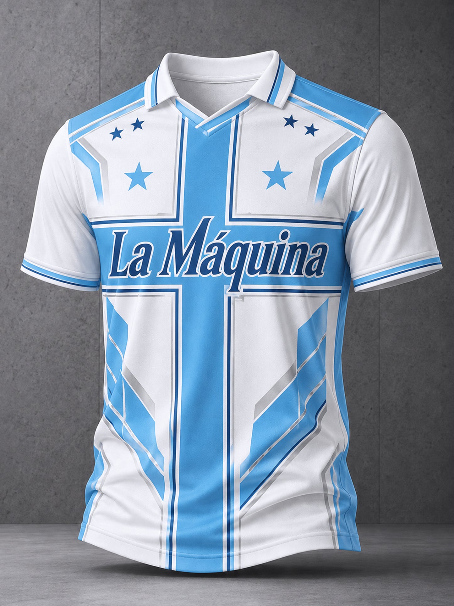 Cruz Azul F.C. Artistic Print Top con cuello en V