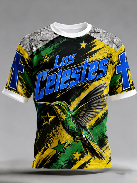 Camiseta de hombre con estampado artístico del FC Cruz Azul