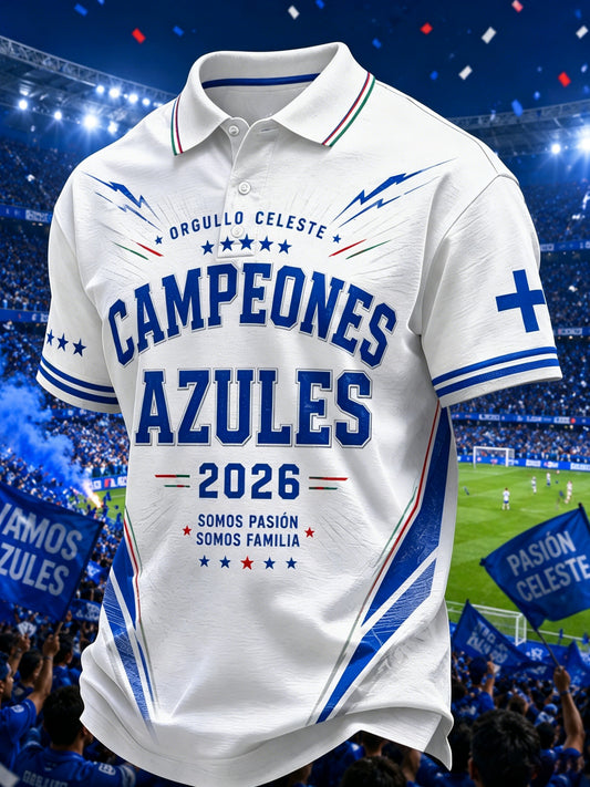Polo de hombre Cruz Azul Football Fan Art Print
