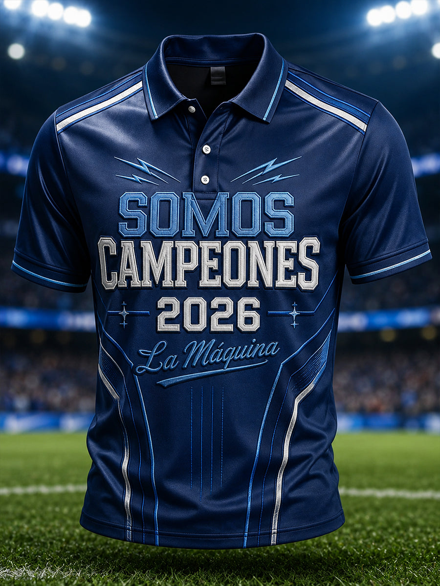 Camiseta casual estampada Campeones 2026 para hombre