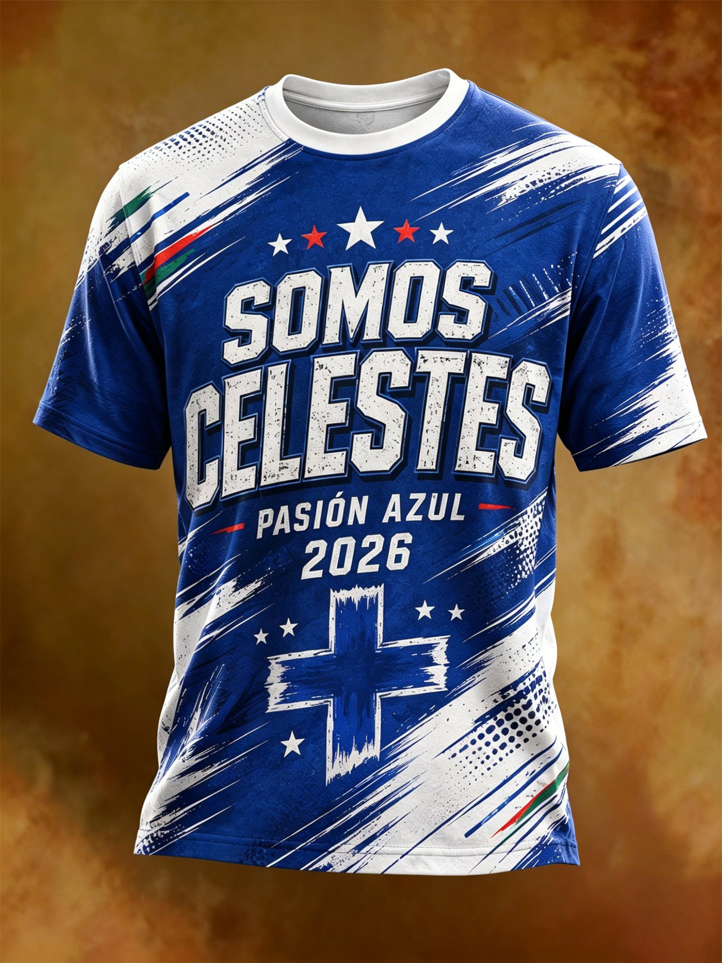 Camiseta Cruz Azul (México) Football Fan Art Print para hombre