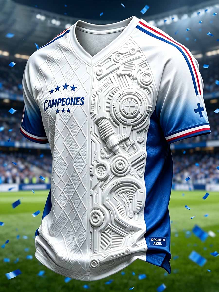 Camiseta estampada para hombre de la Cruz Azul mexicana