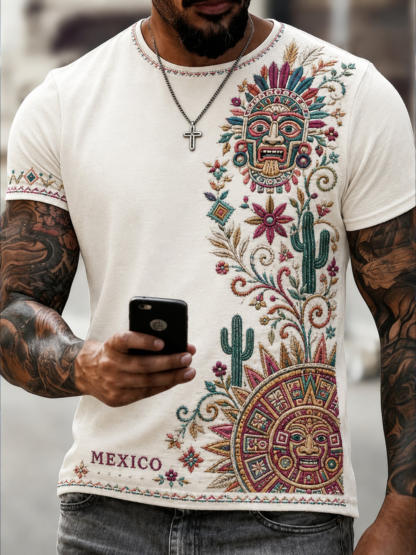 Camiseta México Fútbol Fan Art Print para hombre