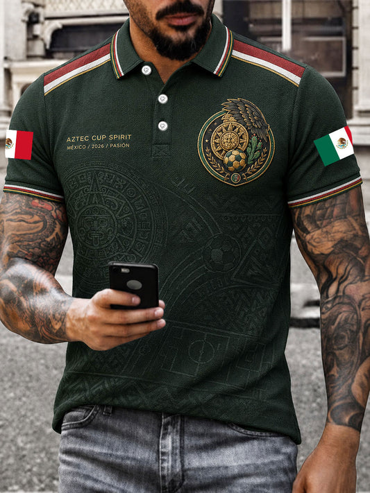 Camisetas casuales con estampado artístico para amantes del fútbol mexicano, para hombre