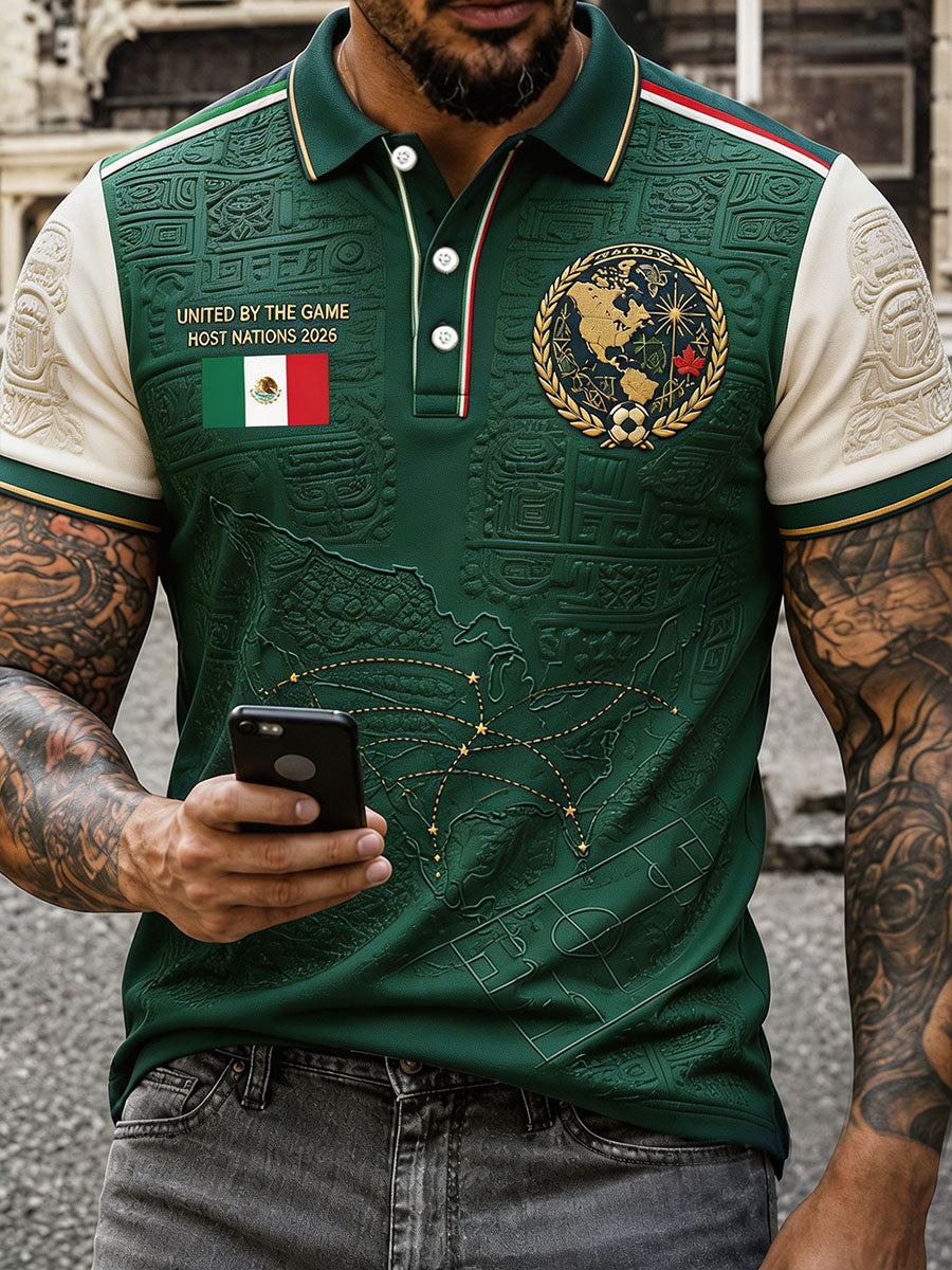 Camisetas casuales con estampado artístico para amantes del fútbol mexicano, para hombre