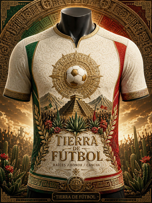 Camiseta estampada con diseño artístico para amantes del fútbol mexicano, para hombre