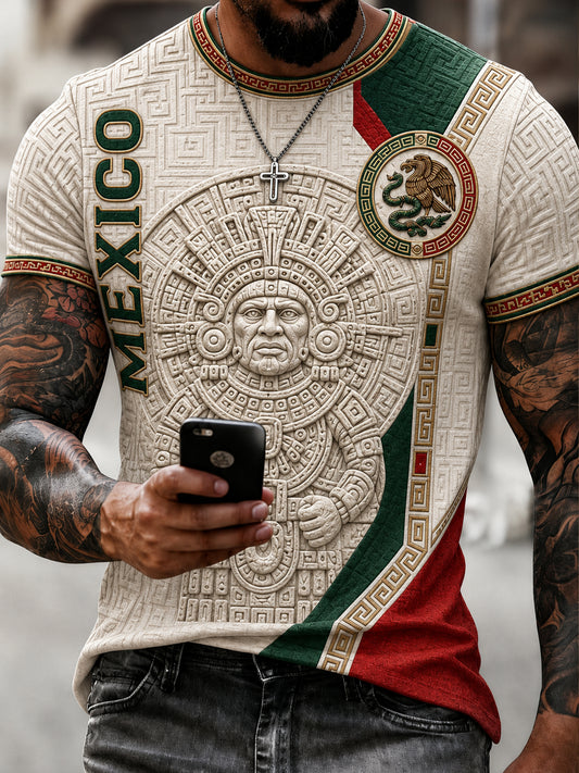 Fútbol mexicano de los hombres que anima la camiseta de la impresión del arte Fan-Themed