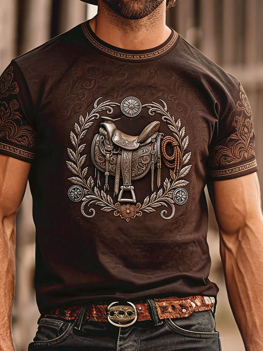 Camiseta estampada con diseño de orgullo charro mexicano para hombre