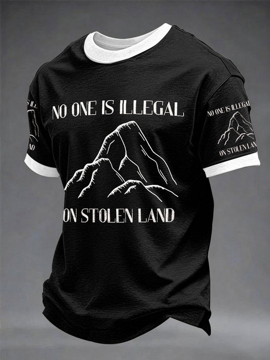 "Nadie es ilegal en tierra robada"-Camiseta casual unisex del Día Internacional de los Pueblos Indígenas