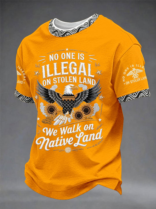 «Nadie es ilegal en tierras robadas» — Camiseta informal unisex por el Día Internacional de los Pueblos Indígenas