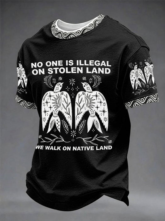 «Nadie es ilegal en tierras robadas» — Camiseta informal unisex por el Día Internacional de los Pueblos Indígenas