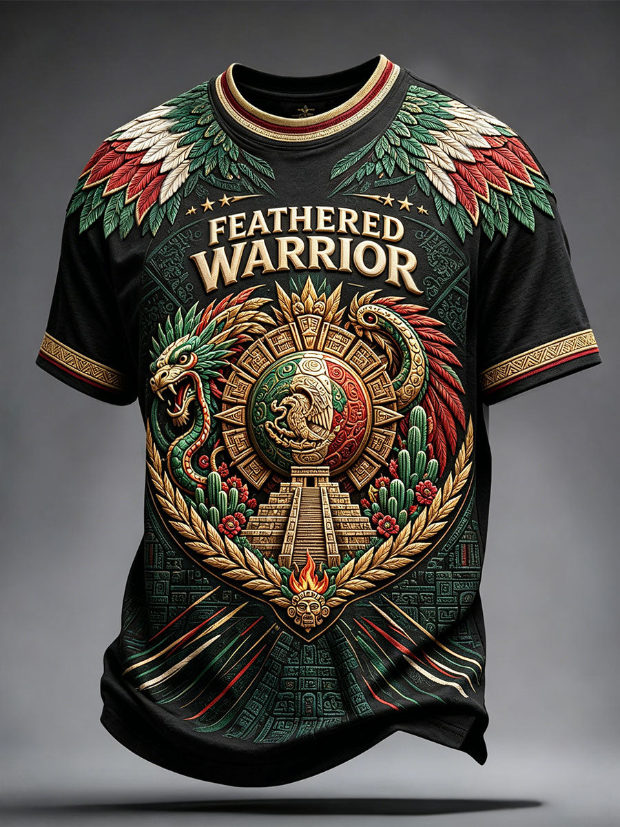 Camiseta estampada con diseño artístico para amantes del fútbol mexicano, para hombre