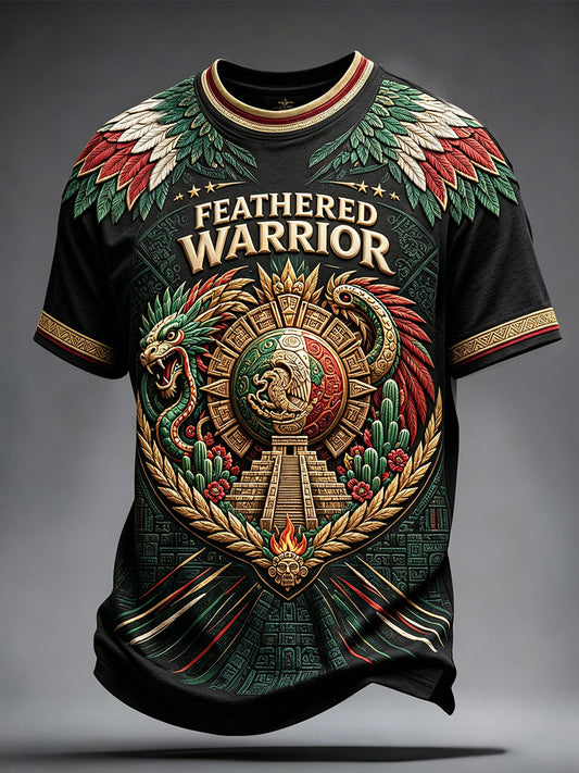 Camiseta estampada con diseño artístico para amantes del fútbol mexicano, para hombre