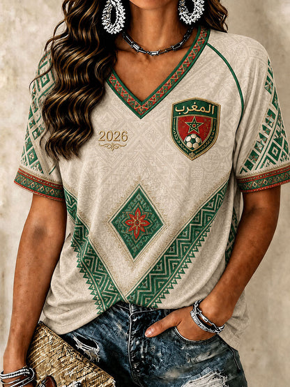 Camisetas de mujer de fútbol marroquí
