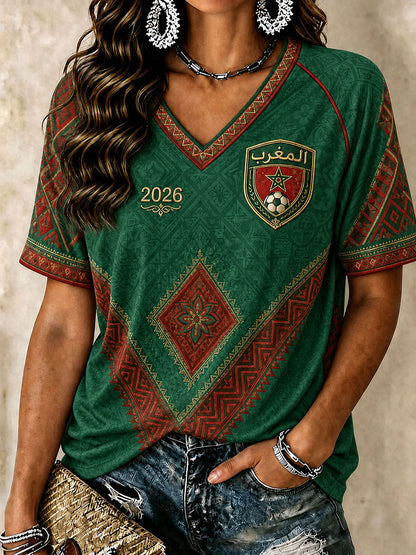 Camisetas de mujer de fútbol marroquí