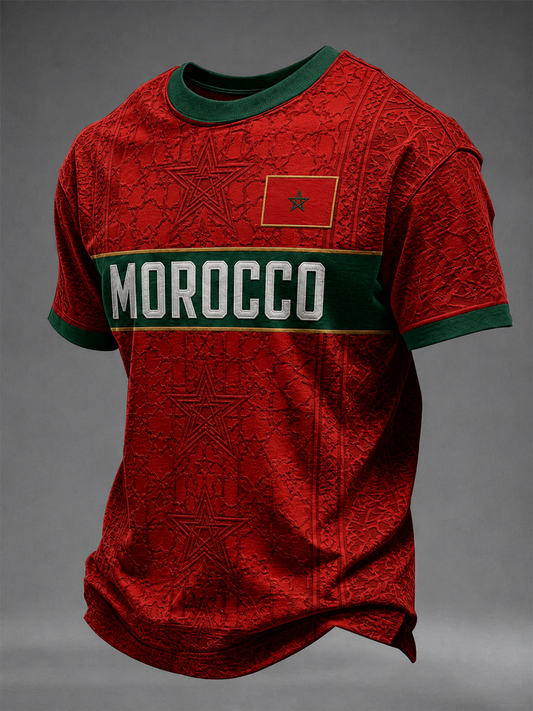 Camiseta de hombre de manga corta con estampado de MARRUECOS
