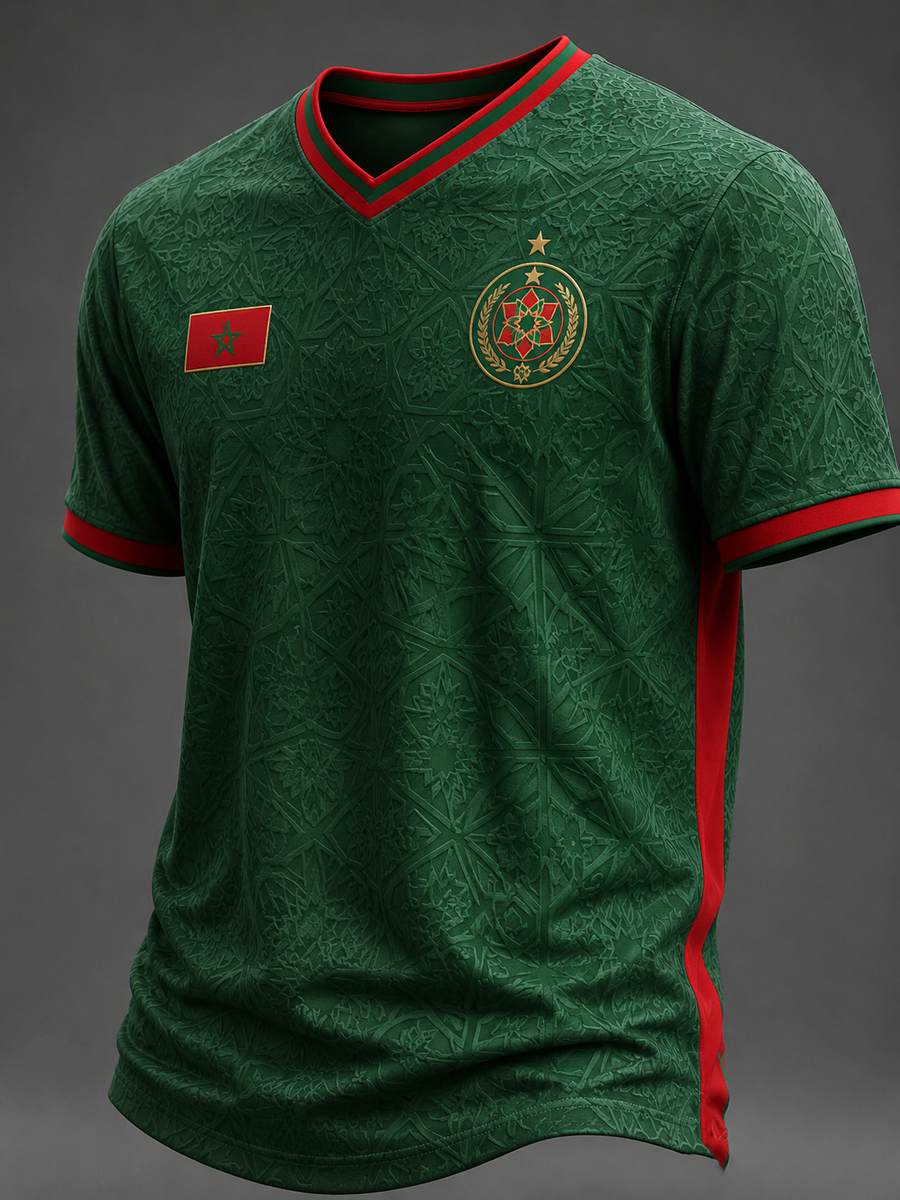 Camiseta con cuello en V estampada MOROCCO para hombre